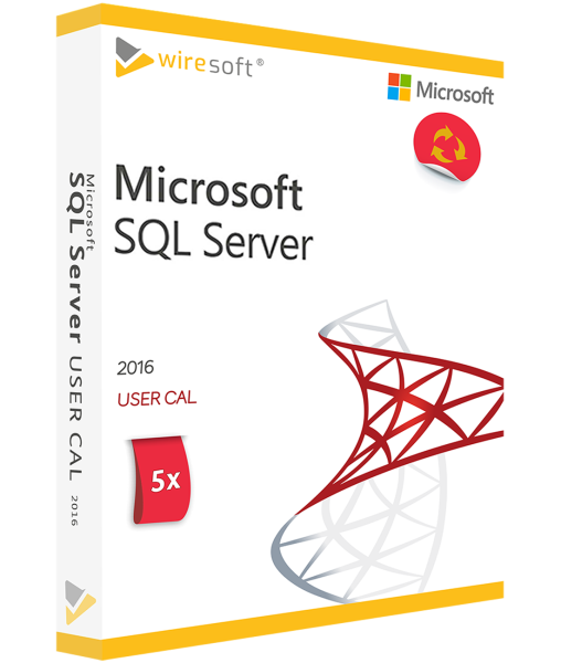 MICROSOFT SQL SERVER 2016 - 5 PAKETIN KÄYTTÄJÄ CAL